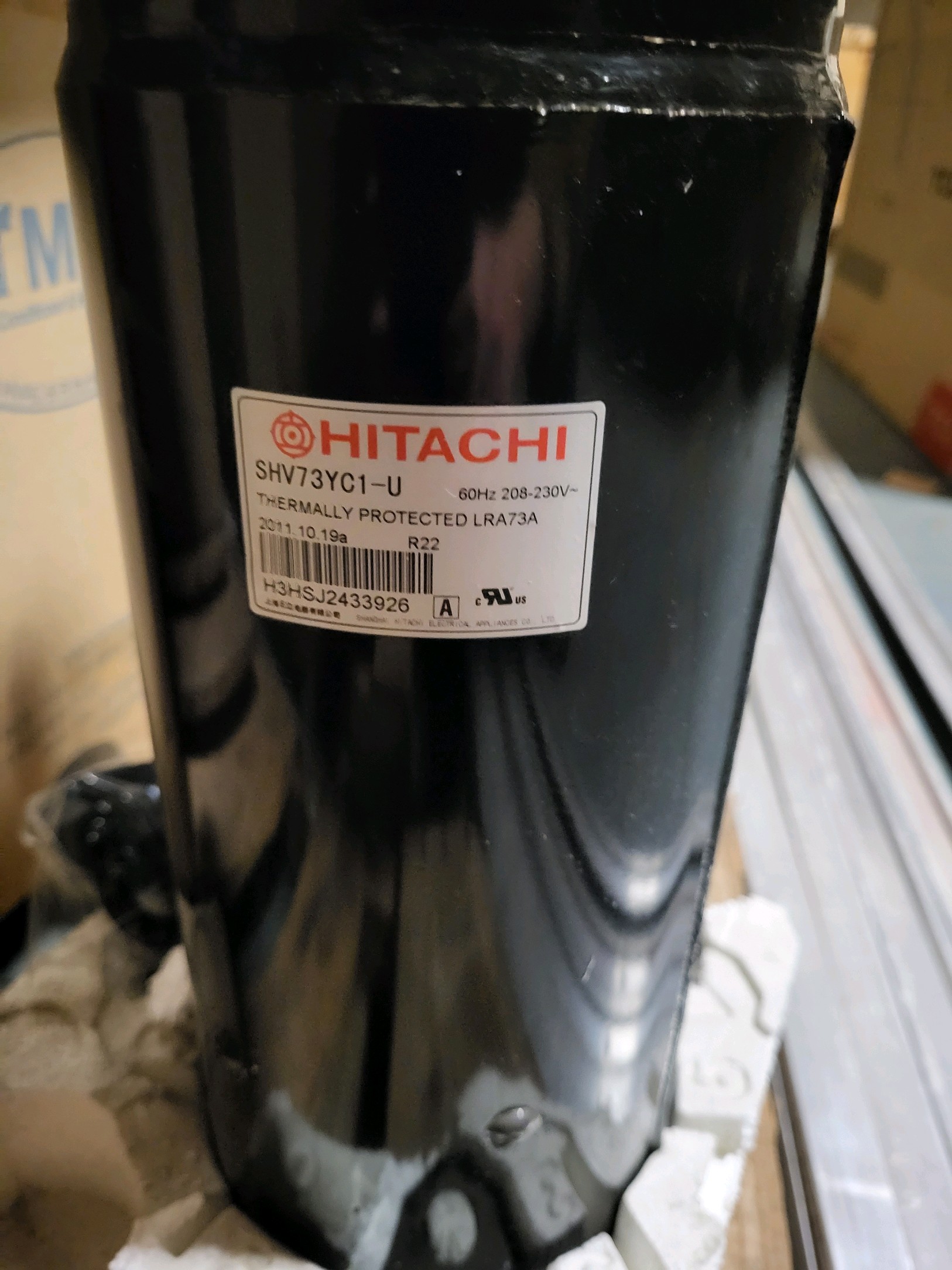 Hitachi SHV73YC1-U Compressor R22-208-230/1/60 | rh newtons