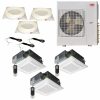 YMGI (59)4 Series Mini Split 48k Btu/h 21 SEER Condensing Unit with 2x18k and 1x12k Btu Ceiling Cassette Indoor Units …